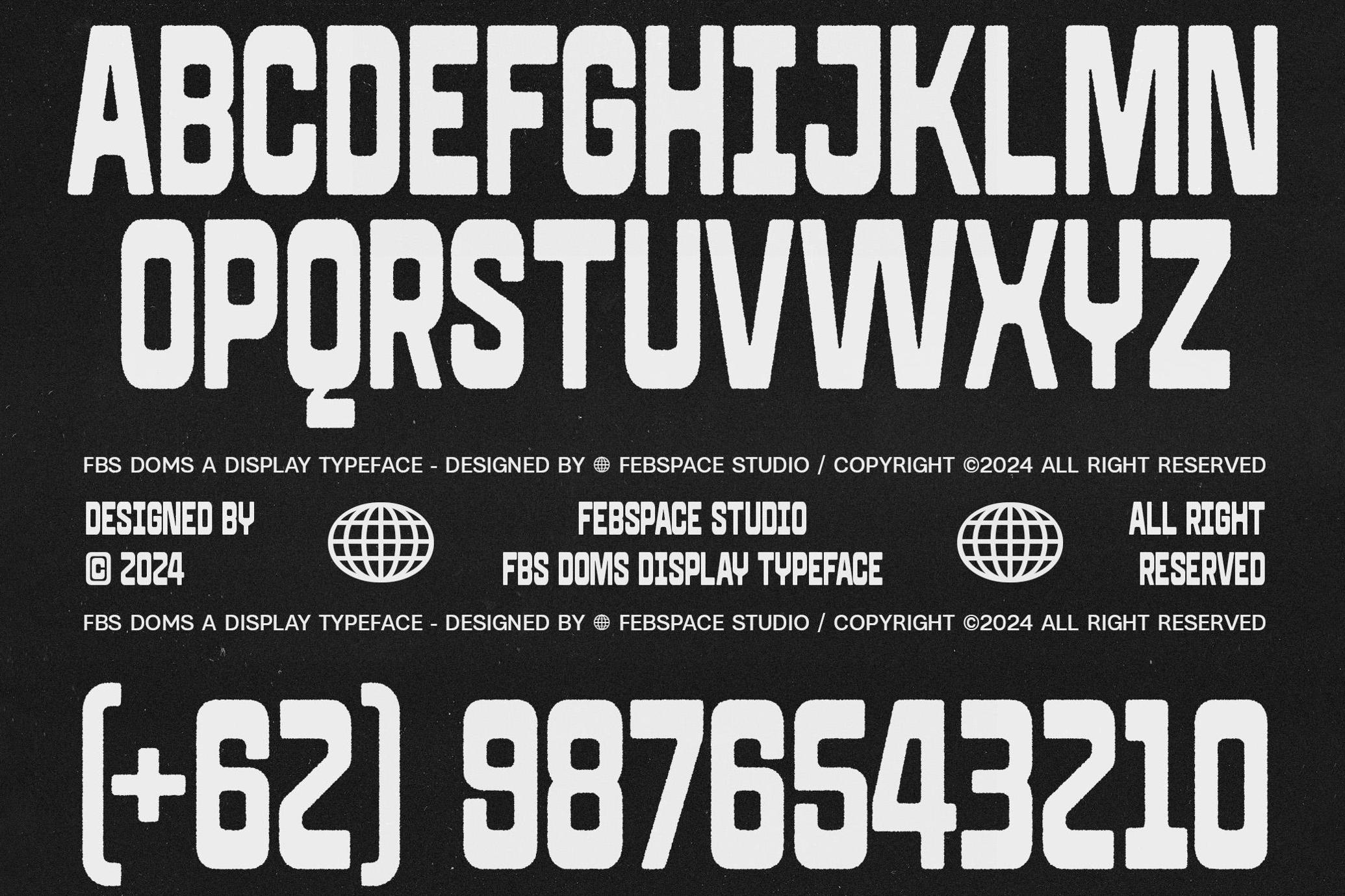 复古野兽派印刷野性粗标题排版无衬线英文字体FBS DOMS Versatile Display