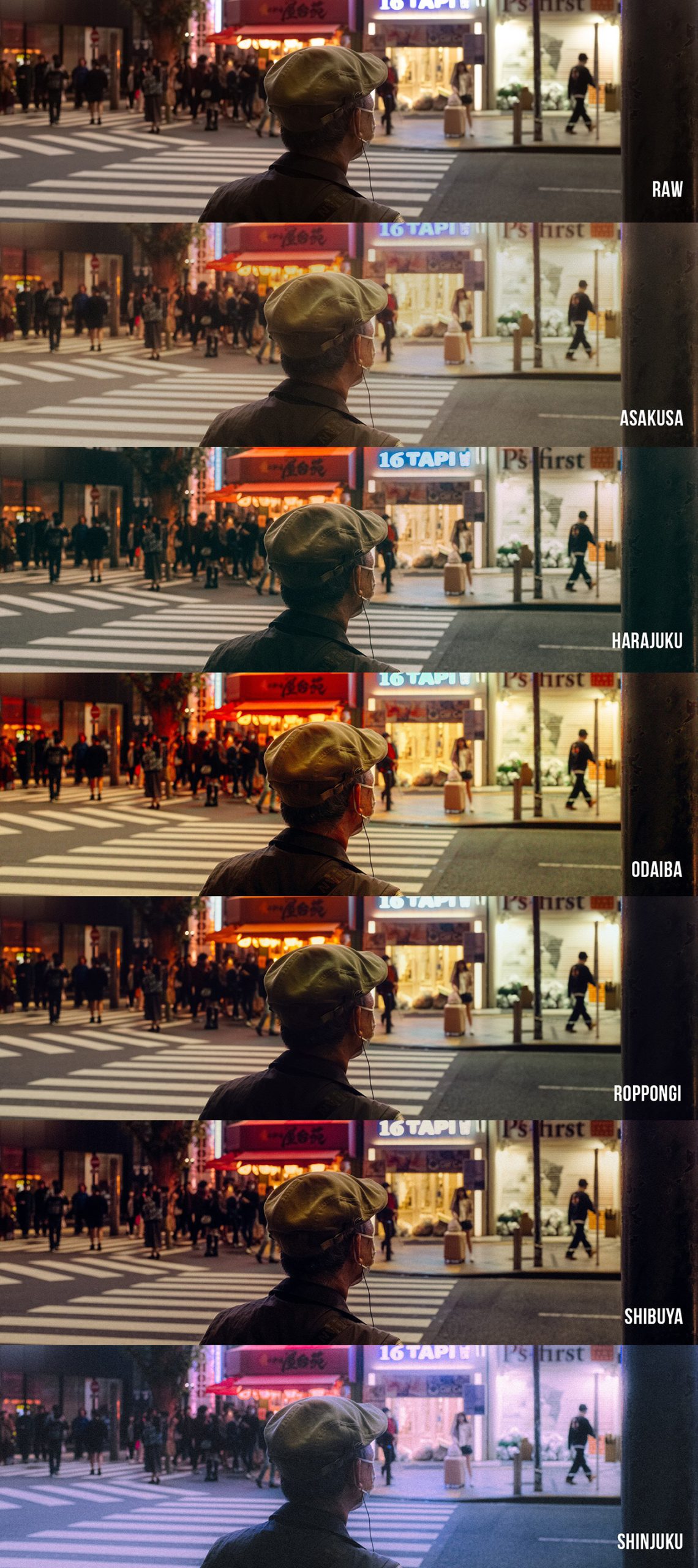 VG Studios Tokyo Dream 预设包(Lightroom) 8款复古色调城市人文扫街风景摄影调色LR预设