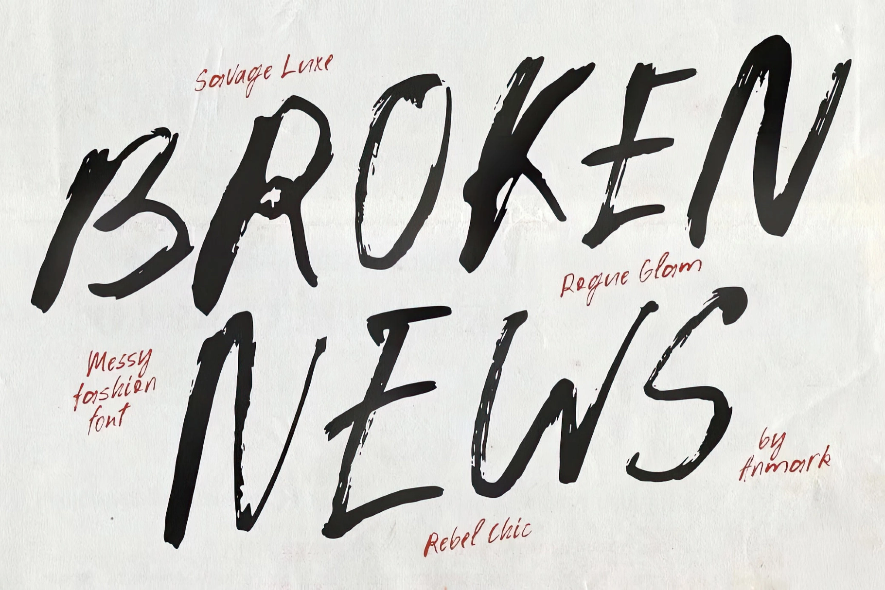 凌乱手绘质感马克笔涂鸦字体 Broken News | Messy Handmade-Vibe Font
