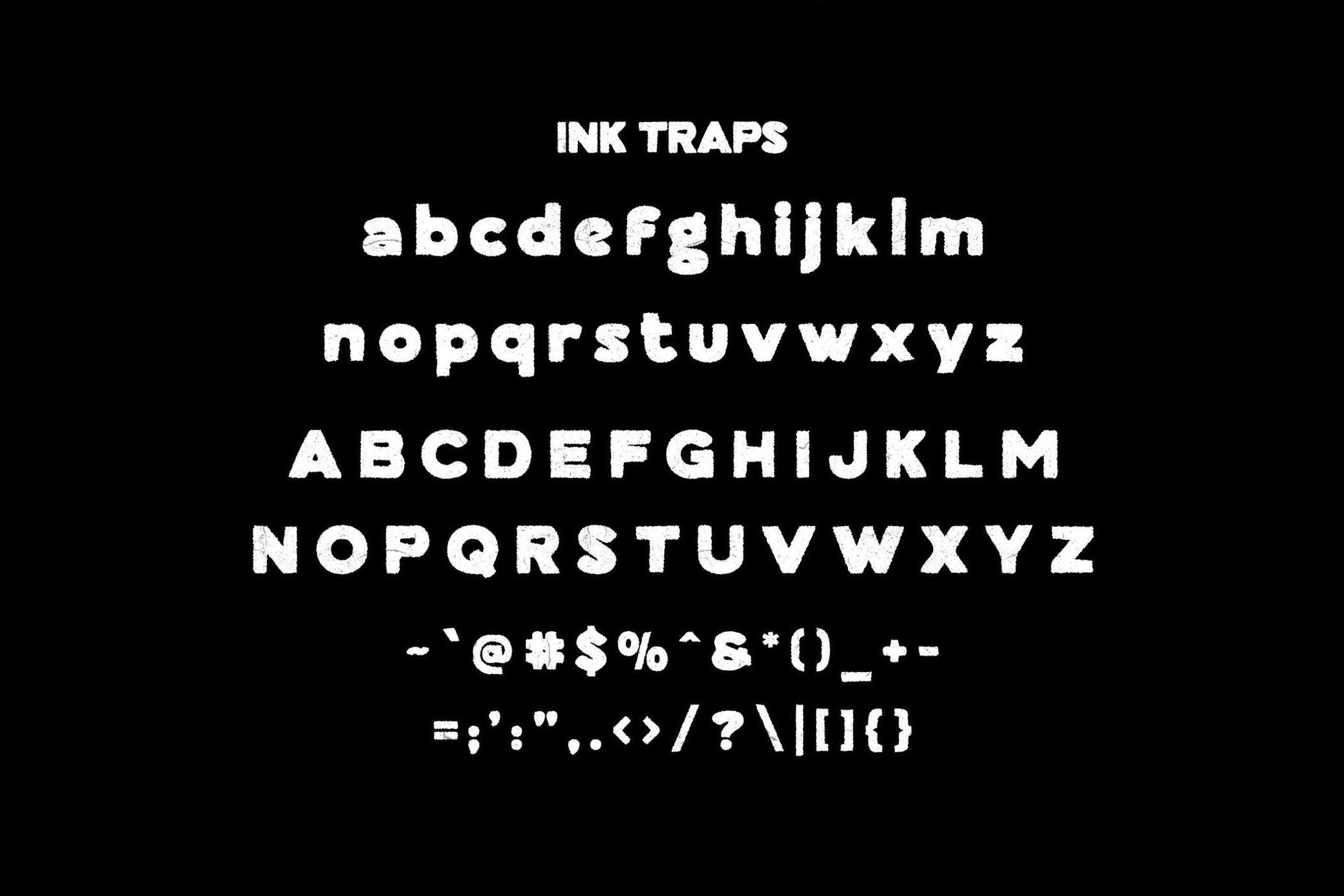 Inkriot英文字体:复古叛逆朋克街头风无衬线LOGO海报排版设计字体