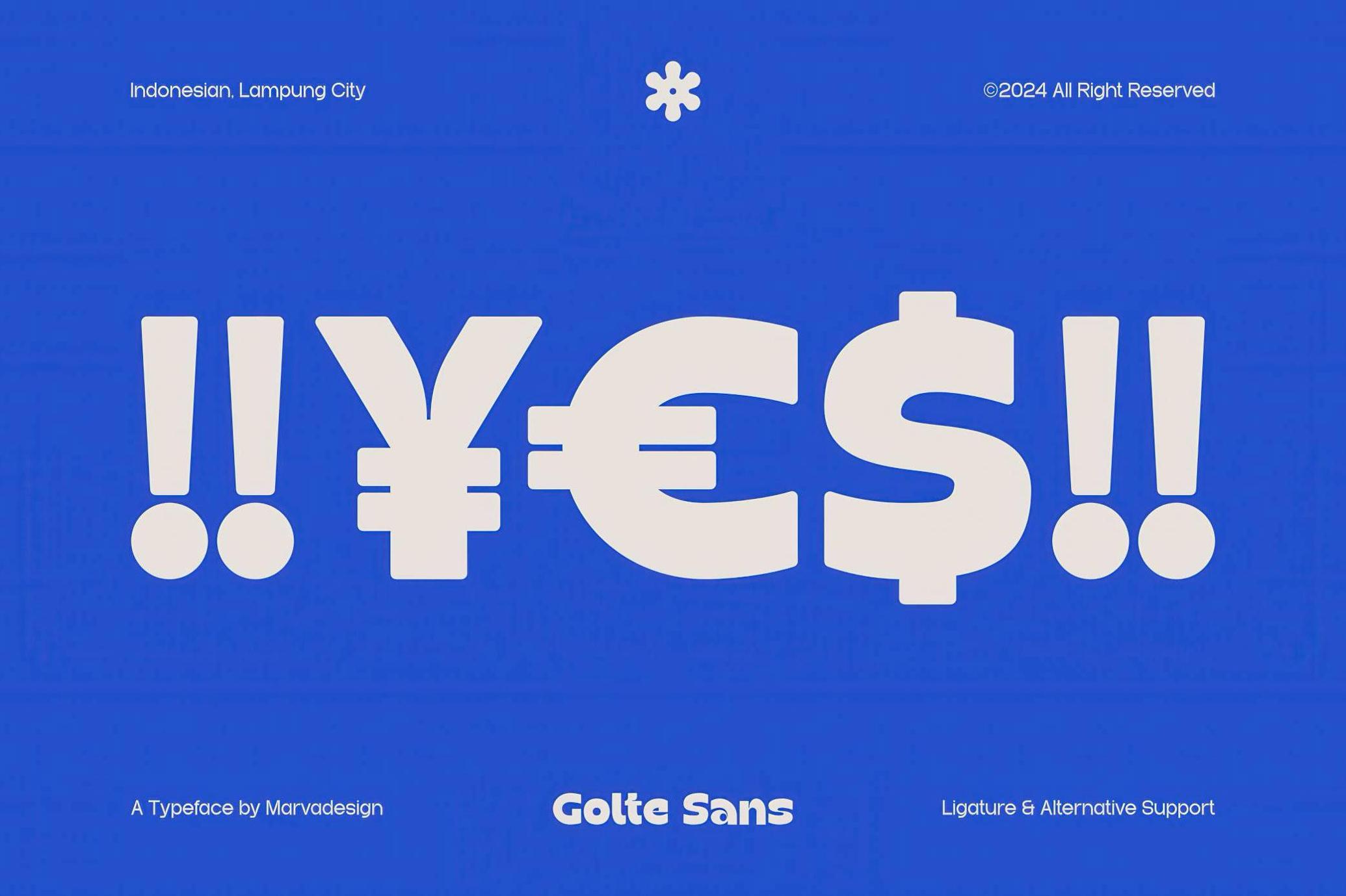 Golte Font:70年代复古粗犷无衬线英文字体,创意产品包装与海报排版设计利器